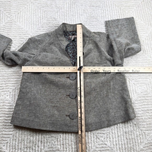 J Jill Swing Jacket Women SP Linen Quiet Luxury Coastal Grandma Work Office Chic - Picture 3 of 9